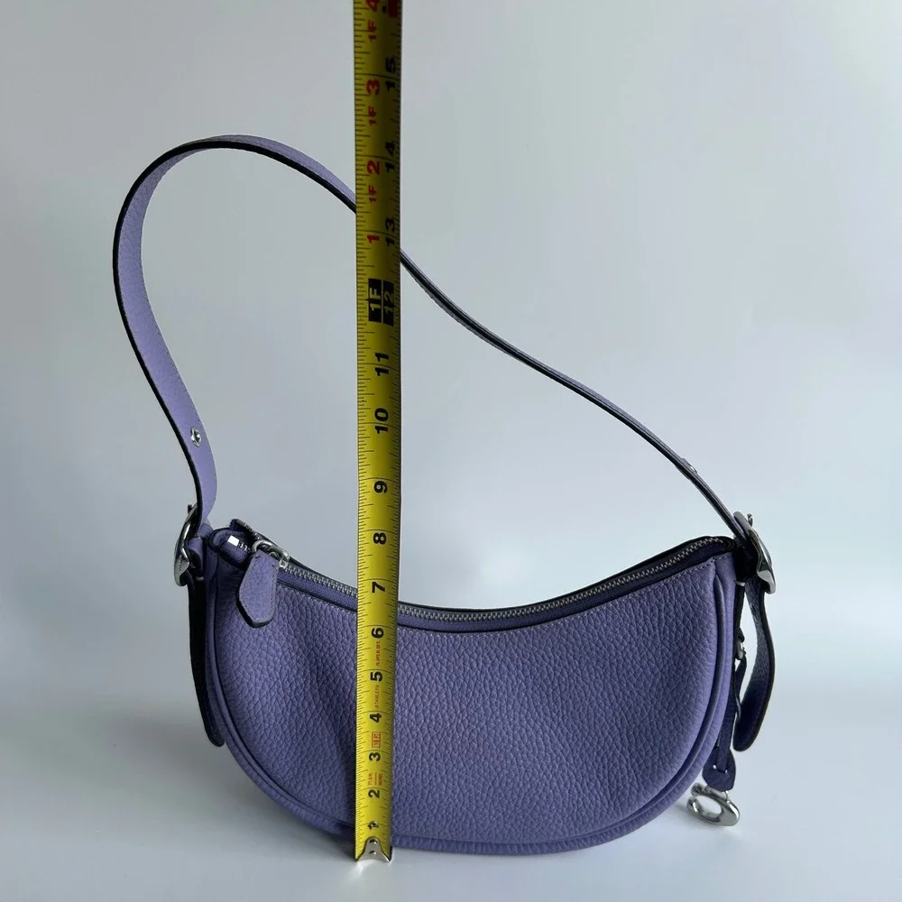 Coach Luna Shoulder Bag Light Violet Pebbled Leather CC439